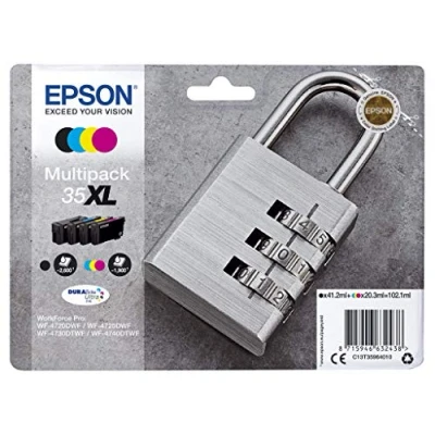 Afbeelding van Originele Epson Workforce Pro inktpatronen WF 4720, 4725, 4730, 4740 met balpen (multipack XL)