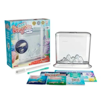 Afbeelding van Aqua Dragon Underwater World Waterdieren Stem educatief speelgoedset, incubeer en teelt van levende dieren, eieren, voedsel, lepel, vergrootglas, voor kinderen vanaf 6 jaar, 17 x 18 cm