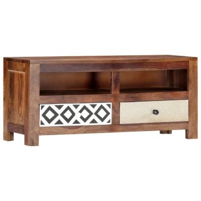 Afbeelding van Tv meubel 90x30x40 cm massief sheeshamhout