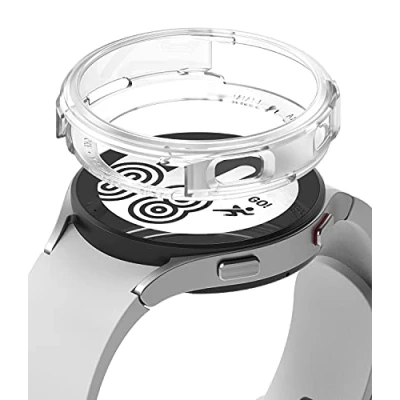 Afbeelding van Ringke Beschermhoes compatibel met Samsung Galaxy Watch 4 44 mm Air Sports beschermhoes, zacht, TPU, krasbestendig, voor smartwatch 4, mat transparant