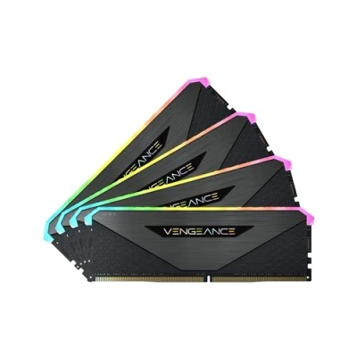 Image de CORSAIR Vengeance RGB RT DDR4 kit 32 Go: 4 x 8 Go DIMM 288 broches 3600 MHz / PC4 28800 CL18 1.35 V mémoire sans tampon non ECC noir
