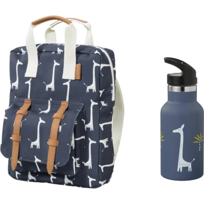 Afbeelding van Fresk rugzak + drinkfles thermos giraf