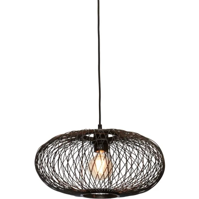 Afbeelding van GOOD&amp;MOJO Hanglamp Cango Bamboe Zwart Ø40cm