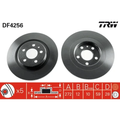 Afbeelding van Trw Remschijf DF4256