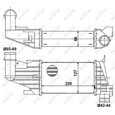 Afbeelding van Intercooler, inlaatluchtkoeler NRF 30258