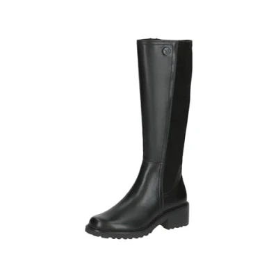 Afbeelding van CAPRICE 9 25604 43 modieuze dameslaarzen, Zwart/kam
