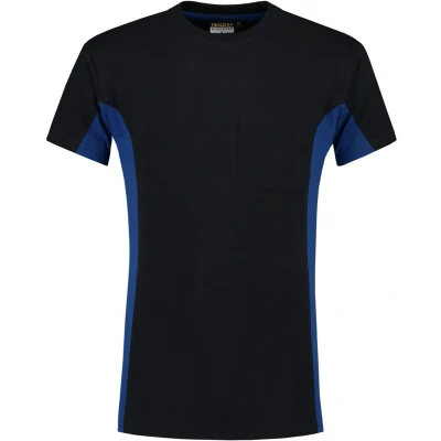 Afbeelding van Tricorp 102002 T Shirt Bicolor Borstzak Marineblauw/Koningsblauw 8XL