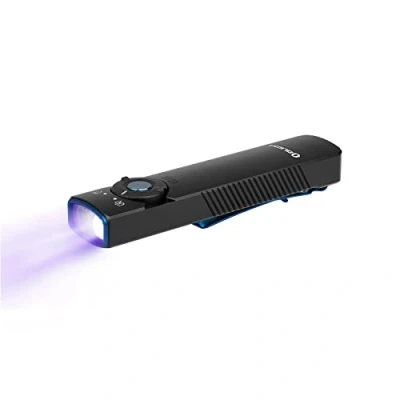 Afbeelding van OLIGHT Arkfeld UV EDC oplaadbare zaklamp met dubbele lichtbron, wit licht en licht, 1000 lumen, 85 m, geschikt voor dagelijkse verlichting vlekdetectie (zwart