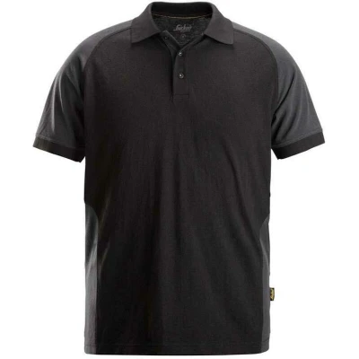Afbeelding van Snickers 2750 Tweekleurig Polo Shirt Zwart/Staal Grijs XL