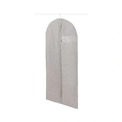 Afbeelding van Compactor RAN10113 kledingzak voor jurken en mantels, ritssluiting, Oxford serie, grijs/wit, 60 x 137 cm