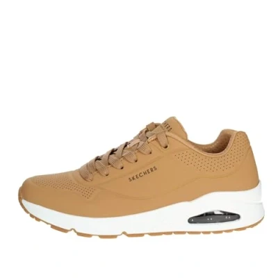 Image de Skechers Baskets Uno Stand on Air pour homme, Bordure Durabuck Tan, 45.5 EU