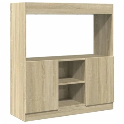 Image de vidaXL Buffet haut chêne sonoma 92x33x100 cm bois d&#039;ingénierie855126