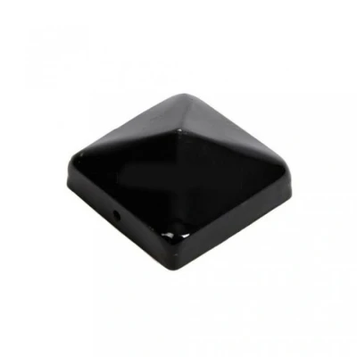 Afbeelding van Paalkap piramide, 7x7cm, zwart gepoedercoat