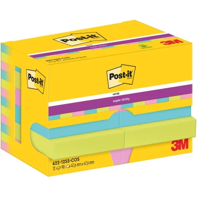Afbeelding van Memoblok 3M Post it 622 Super Sticky 47.6x47.6mm Cosmic