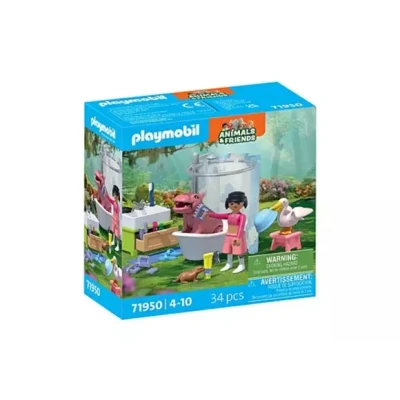 Afbeelding van PLAYMOBIL Animals &amp; Friends 71950 Jouet de bain animal à partir 4 ans Cadeau pour enfants Favorise la créativité et manipulation des animaux Entretien avec accessoires