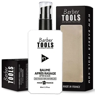 Afbeelding van Aftershave balsem 80 ml voor huidverzorging en verzorging gemaakt in Frankrijk ✮ BARBER TOOLS