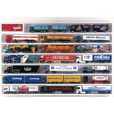 Afbeelding van Herpa Vrachtwagen vitrine, kunststof, wit, 25,4 x 17,7 1,4 inch