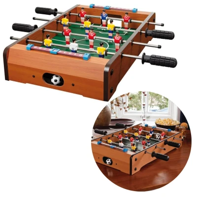 Afbeelding van Cheqo® Tafelvoetbal Tafelmodel Tafelvoetbalspel Voetbaltafel 50x31x9cm Hout