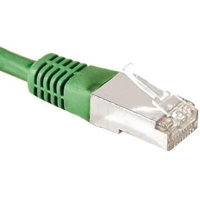 Afbeelding van Exertis Connect Patchkabel F/UTP, CAT.6a, groen, 10,0 m Voor 10 Gigabit/s, met bijzonder smalle knikbeveiliging (F/UTP, CAT6a, 10 m), Netwerkkabel