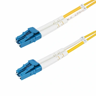 Afbeelding van StarTech.com 10m LC naar (UPC) OS2 Single Mode Duplex Glasvezel Kabel, 9/125µm, 10G, Low Insertion Loss, Fiber Patchkabel