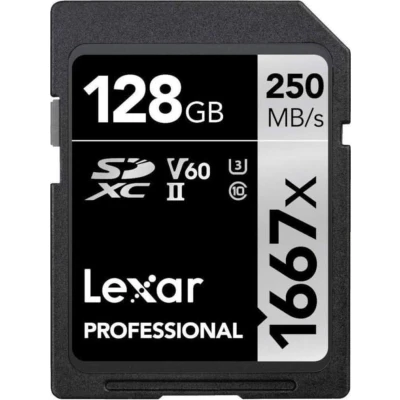 Afbeelding van Lexar SDXC Professional UHS II 1667x 128GB V60