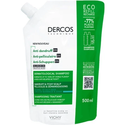 Afbeelding van Vichy Dercos Anti Roos Shampoo Navulling 500ml
