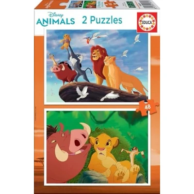 Afbeelding van EDUCA puzzel 2 x 48 stuks THE LION KING