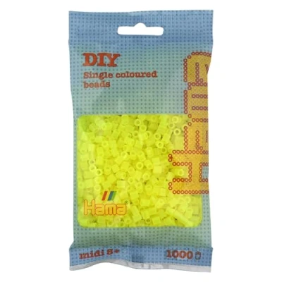 Image de 1 000 perles standard (Ø5 mm) jaune néon