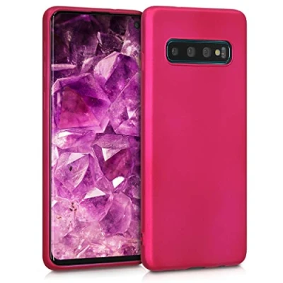 Afbeelding van kwmobile telefoonhoesje geschikt voor Samsung Galaxy S10 Hoesje smartphone Back cover in metallic roze