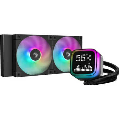Afbeelding van DeepCool LP240 Vloeistofkoelsysteem processor Afmeting radiator: 240mm voor Intel LGA: 1851, 1700, 1200, 115x AMD AM5, AM4 2x 120mm FDB ARGB Fans 4 pins zwart