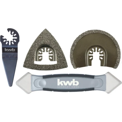 Afbeelding van KWB Multitool Accessoireset 4 delig Tegel &amp; Voegen
