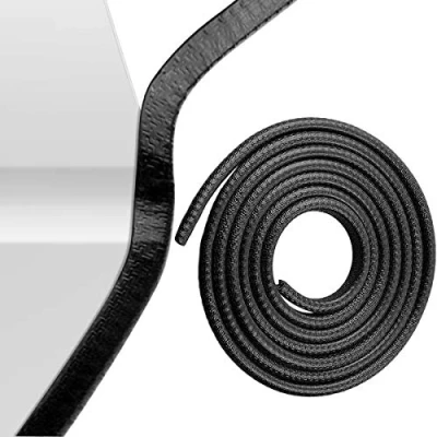 Afbeelding van randbescherming voor auto, universele pasvorm, rubber, autodeurrandbescherming, U vorm, platen, limousines, vrachtwagens, SUV, ATV, boten, zwart