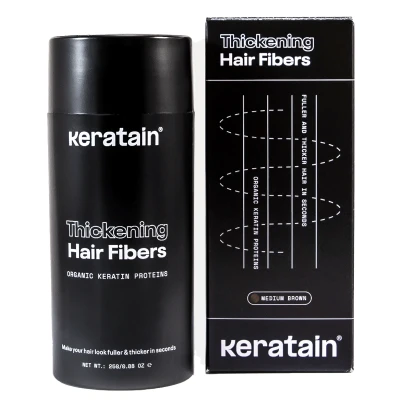 Afbeelding van Keratain Thickening Hair Fibers Medium Brown 25 gr