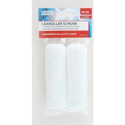 Afbeelding van Lakroller, schuim recht, 10cm (2 stuks)