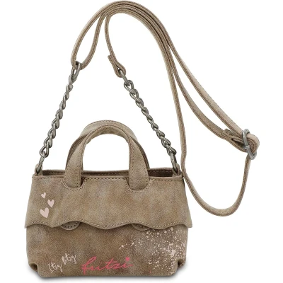 Afbeelding van Fritzi aus Preußen Handtas Schoudertas Baby Limited Ranch Vintage Crossbody Bag Old Wood Taupe