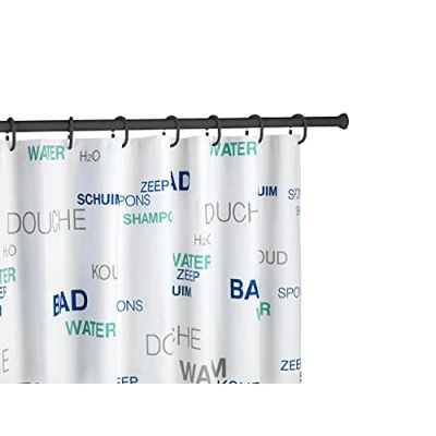 Afbeelding van WENKO Douchegordijnstang telescopisch 110 185cm aluminium zwart Douchestang