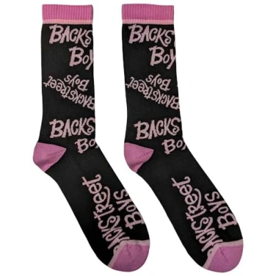 Afbeelding van Rock Off officially licensed products Backstreet jongens Repeat logo sokken UK maat 7 11, zwart, M, zwart.