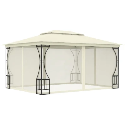 Afbeelding van Prieel met netten 300x400x265 cm crèmekleurig