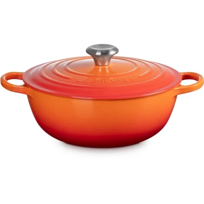Afbeelding van Le Creuset Gietijzeren Marmite In Oranjerood 32cm 7l