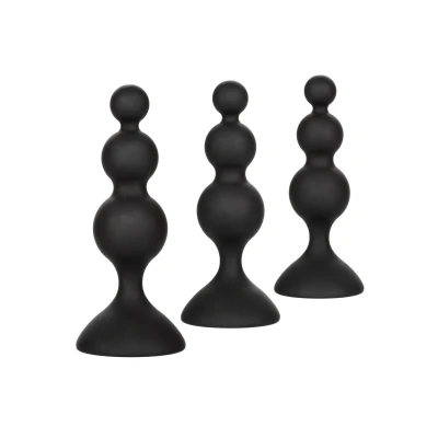 Afbeelding van CalExotics Silicone Beaded Anal Kit Zwart