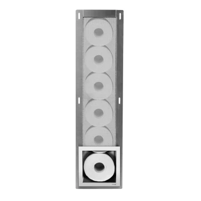 Afbeelding van LoooX Closed Inbouw Reserverolhouder 17.3x74x14cm 6 rollen Mat wit