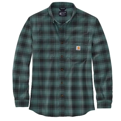 Afbeelding van Carhartt L/S flanellen overhemd met lange mouwen voor heren, Zeegrenen