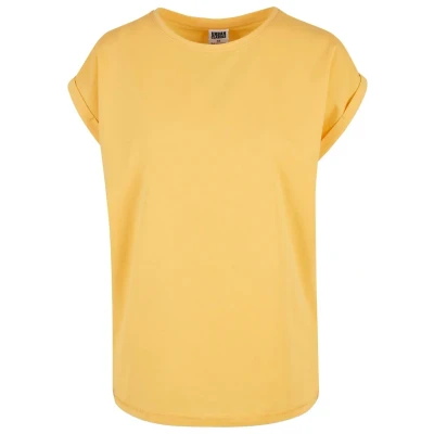 Afbeelding van Urban Classics Extended Shoulder Tshirt basic, Dames, Maat: Large, Dimyellow