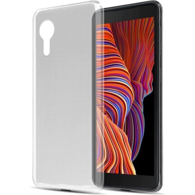 Afbeelding van Cadorabo Hoesje geschikt voor Samsung Galaxy XCover 5 in VOLLEDIG TRANSPARANT Beschermhoes gemaakt van flexibel TPU Silicone Case Cover