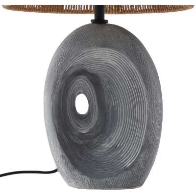 Afbeelding van Lindby Tafellamp 1licht Keramiek, papier H: 48 cm E27 blauwgrijs, natuurlijk