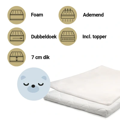 Afbeelding van ZZZOO Matras Box + Topper 75x95 Airgo Beer