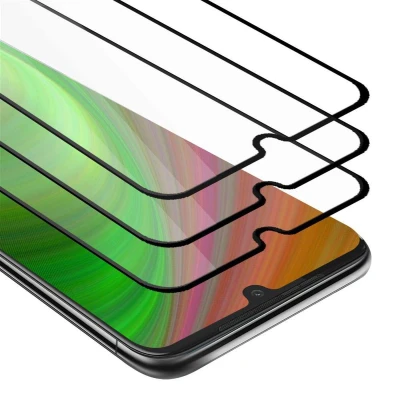 Afbeelding van Cadorabo 3x Screenprotector geschikt voor Motorola MOTO G8 PLUS Volledig scherm pantserfolie Beschermfolie in TRANSPARANT met ZWART Getemperd (Tempered) Display beschermend glas 9H hardheid 3D Touch