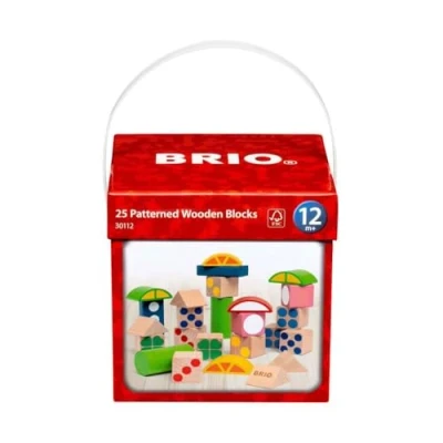 Afbeelding van BRIO 25 Houten blokken met patroon 30112