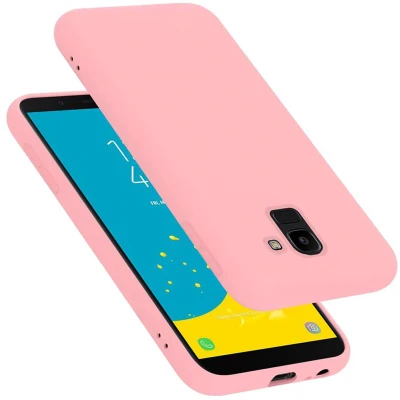 Afbeelding van Cadorabo Hoesje geschikt voor Samsung Galaxy J6 2018 in LIQUID ROZE Beschermhoes gemaakt van flexibel TPU silicone Case Cover