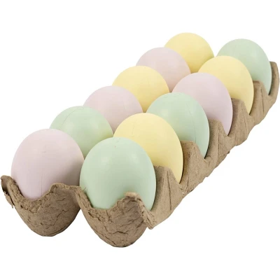 Afbeelding van Plastic Eieren Pastel, 12st.